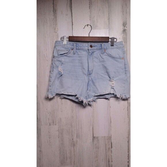 Universal Thread Women Size 8/29 Distressed Fringe High Rise Shortie Jean Shorts - Picture 1 of 9